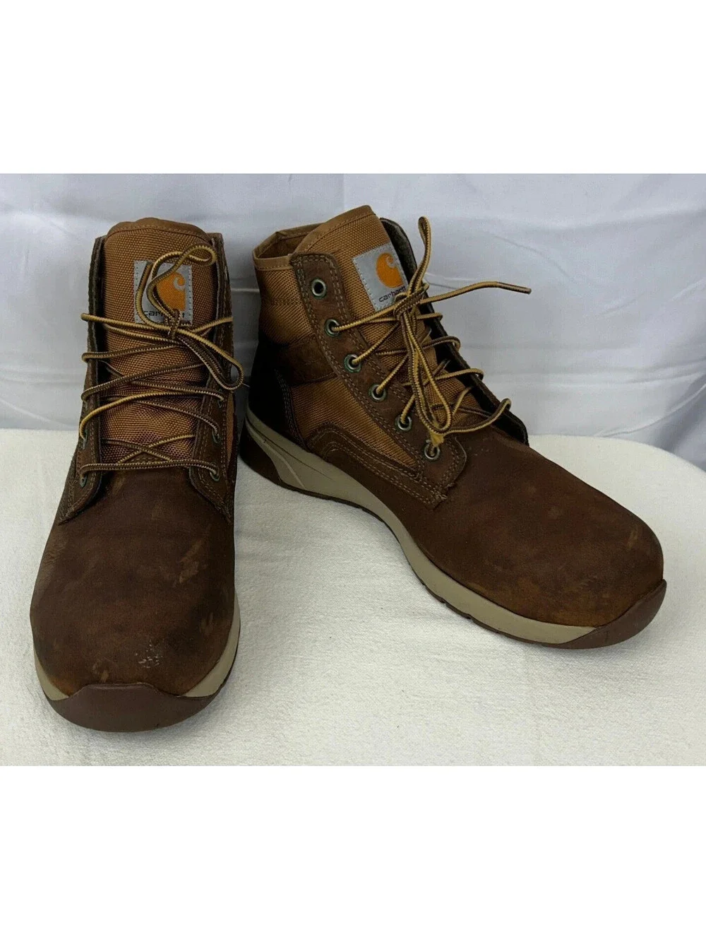 Carhartt EH ASTM F2413-18 Men's Size 10 Brown Leather Work Boots